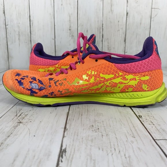 ASICS Gel Noosa Fast Neon Multicolor Orange Running Shoes T357N Sz 8.5 - Picture 8 of 10